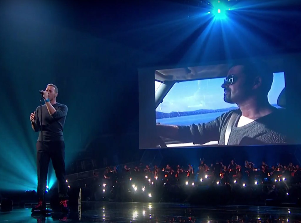 Chris Martin, George Michael, 2017 Brit Awards Chris Martin, George Michael, 2017 Brit Awards